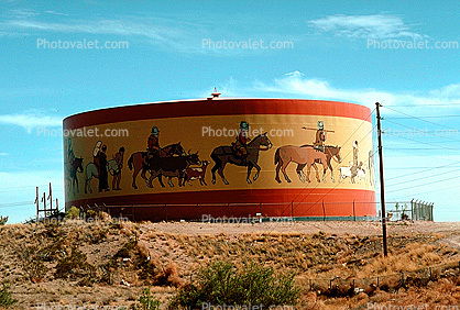 La Entrada Mural, Jornada del Muerto, Water Tank, The Conquistadors, Las Cruces