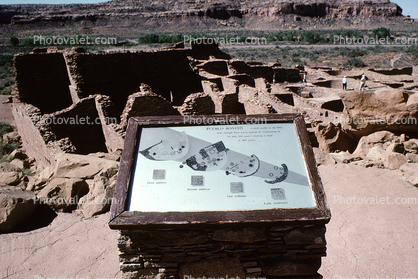 Map of Pueblo Bonito, Chaco Culture National Historical Park