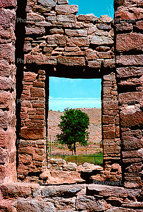 Aztec Ruins Anasazi, Window, Rock