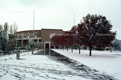 New-Mexico State Capitol in the Snow