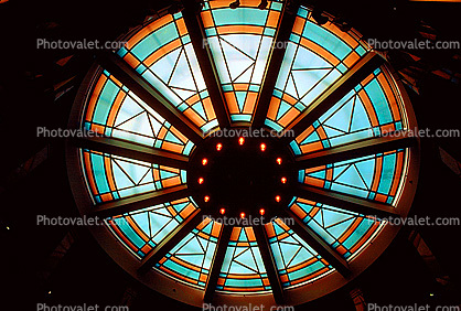 Stained Glass, Round, Circular, Circle, Inside the State Capitol
