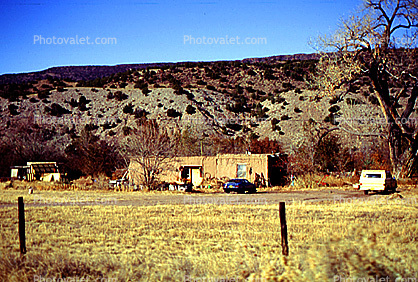 Adobe Home, House, Cars, Hill