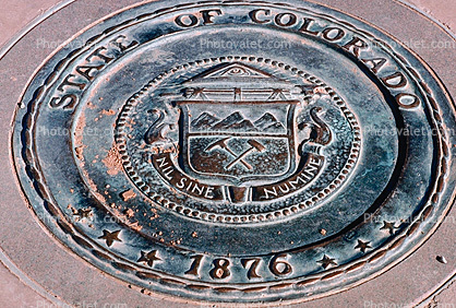 Seal of the State, Colorado, Medallion, Four Corners Monument, Round, Circular, Circle