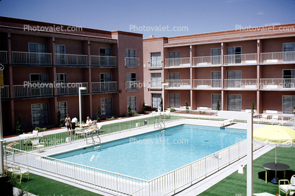 Swimming Pool, Motel, hotel, empty pool, fence