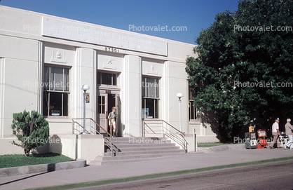 Post Office, Building, Stairs, Steps, Sidewalk, Albuquerque