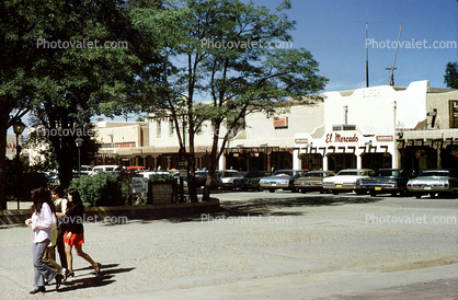 Taos Plaza, Cars, vehicles, Automobile, 1960s