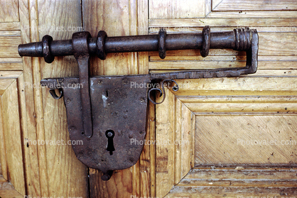 Lock, Building, Doorlock, Cristo Rey Church