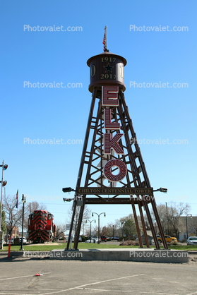 Water Tower, landmark, Western Pacific Locomotive, Elko