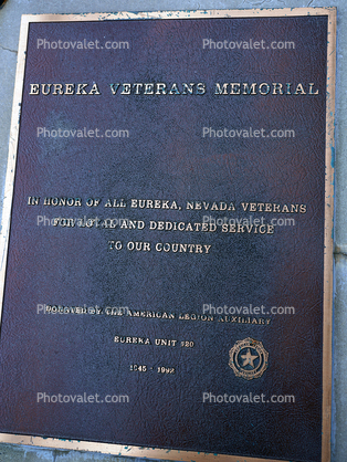 Eureka Veterans Memorial, Nevada