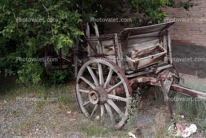 Wooden Wagon, Wheel, Eureka Nevada