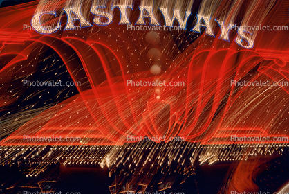 Castaways Casino, Night, Nighttime, Neon Lights