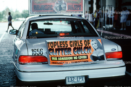 Topless Girls of Glitter Gulch, Taxi Cab, Car, Automobile, Vehicle