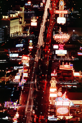 Buildings, The Strip, Nighttime, Night, neon signs
