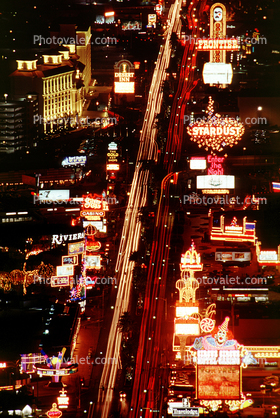 The Strip, Neon Signs, Cityscape, Skyline, buildings, Nighttime, Night