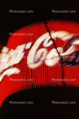 Coca-cola, Night, Neon lights, Exterior, Outdoors, Outside, Nighttime