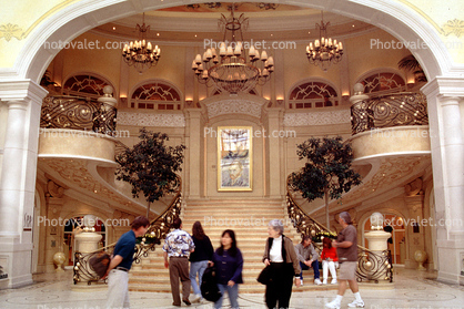 Grand Staircase, Stairs, People, Bellagio