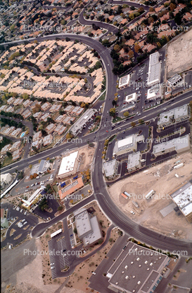 S-Curve, Intersection, Roads, streets, urban texture, homes, houses, buildings, sprawl