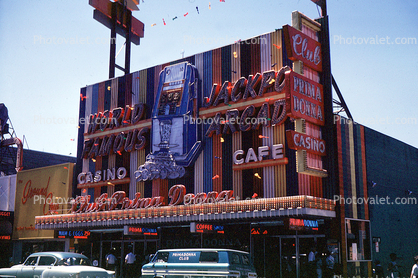 Club Prima Donna, World Famous Jackpot Arcade, Casino, Building, van, Reno, 1962, 1960s