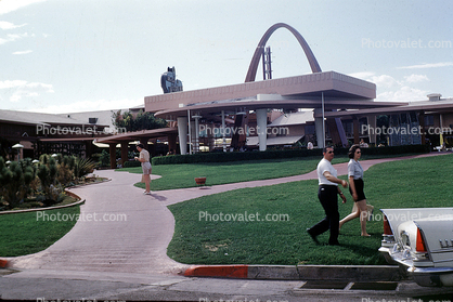 Arch, Path, hotel, casino, resort, building, art-deco, 1958, 1950s