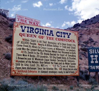 Virginia City signage