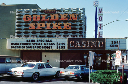 Golden Spike, Casino, Motel, Cars, vehicles, Automobile, 1985, 1980s
