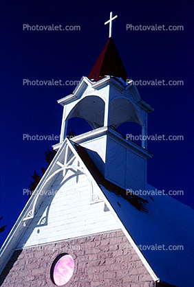 Cross, Church, Building, steeple, Del Norte