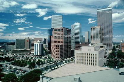downtown skyline, buildings, skyscraper, Denver