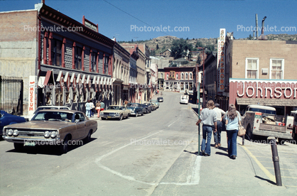 Central City, Harris Block, cars, September 1974, 1970s