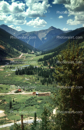 Durango Valley, mountains, August 1969