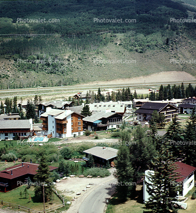 town, buildings, hotels, July 1970