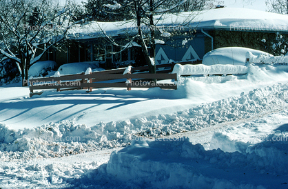 snowy driveway, Home, House, domestic, building, Wheat Ridge