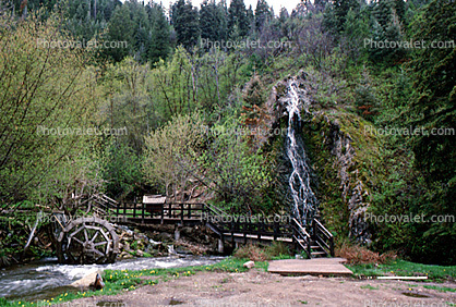Waterfall, Waterwheel