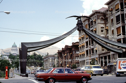 Eagle Gate Monument, Salt Lake City, July 1979, 1970s