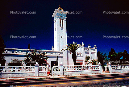 Santa Cruz Catholic Church, Tucson, Landmark Building, square Tower
