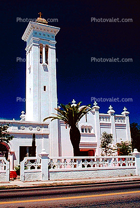 Santa Cruz Catholic Church, Tucson, Landmark Building, square Tower