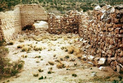 Fort Bowie, ruins, Yuma, Arizona, 1959, 1950s