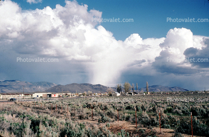 Clouds, downpour, rain, desert storm, mountains, deluge