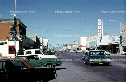 Chevy Impala, Chevrolet, downtown, main street, town, Cars, 1964, 1960s