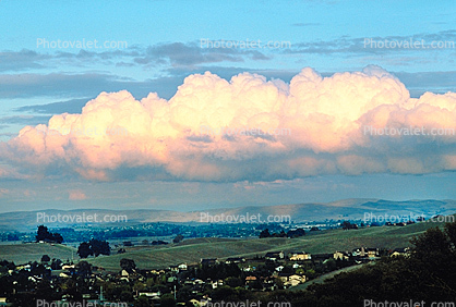 Clouds over a Valley, Homes, Hills, 31 October 1983