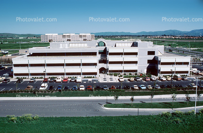 Chabot Center, office building, parking lot, 27 March 1984