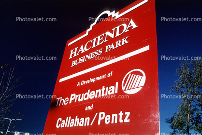Hacienda Business Park Sign, The Prudential and Callahan/Pentz, 1986, 18 November 1985