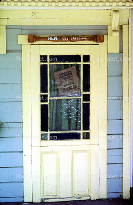 Men Cared For, Door, Entry, Wild West structures, March 1974