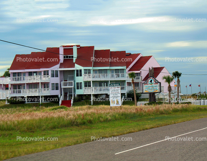 Mustang Island Beach Club, Stilts, Port Aransas, Nueces County, Texas