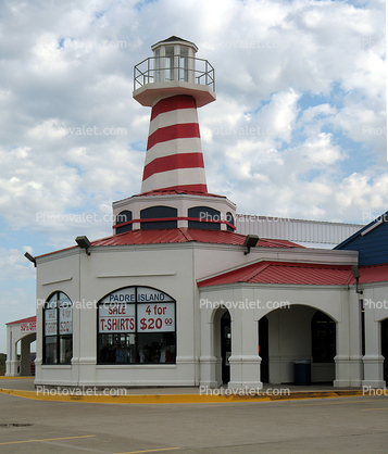 Spiral Lighthouse, Octogon Building, Padre Islander Gift Shop