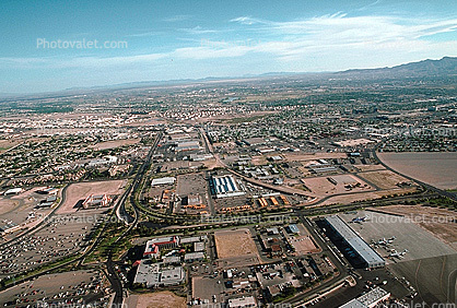 El Paso Aerial, Airport, Aerial, roads, streets, 30 April 1991