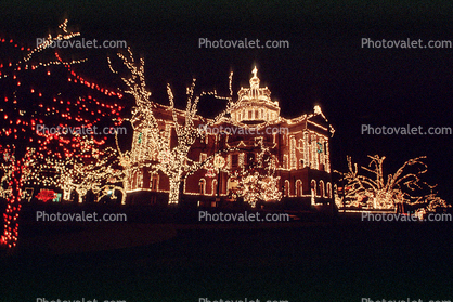 Old Harrison County Courthouse, Wonderland of Lights, Marshall, 22 November 1992