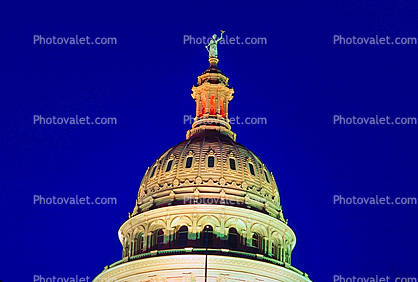 Goddess of Liberty statue, Texas State Capitol, Austin, 24 March 1993