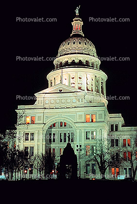 Texas State Capitol in the Night, Austin, 24 March 1993