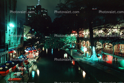 Paseo del Rio at Night, the Riverwalk, San Antonio, 24 March 1993