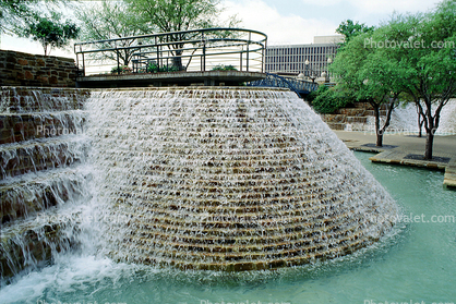 Water Fountain, aquatics, Park, cascade, stream, San Antonio, 25 March 1993